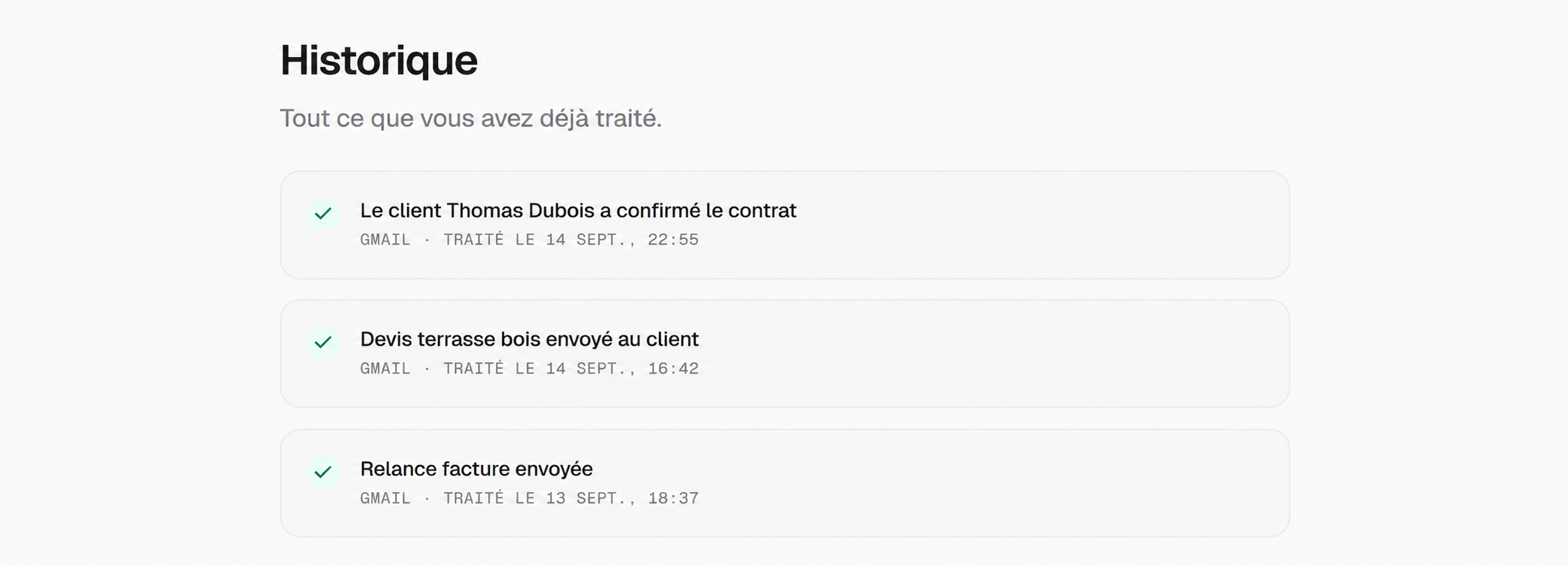 Interface Pro Note - Historique